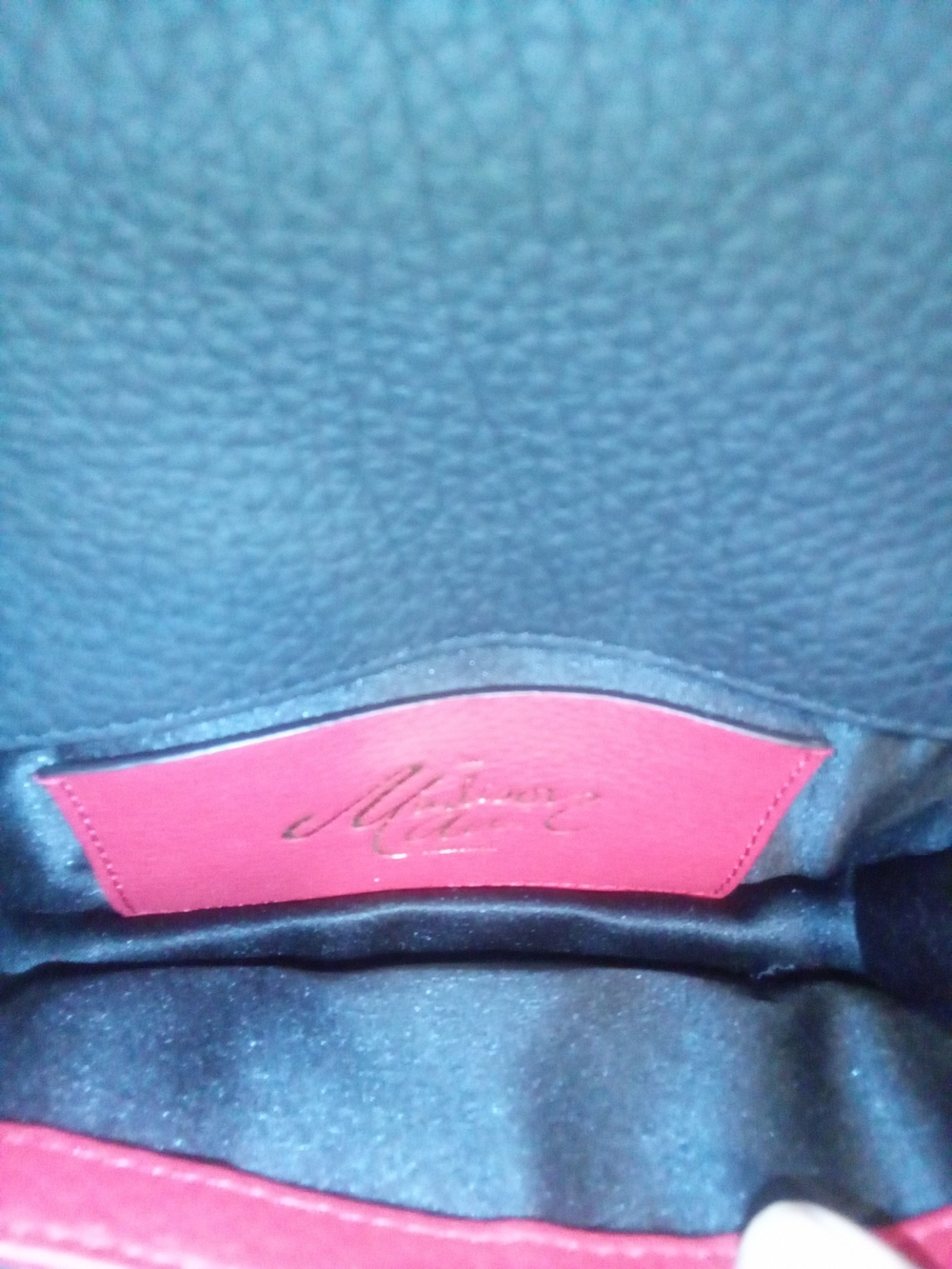 Milani Designer Women’s Black Leather Handbag with Pink Accent